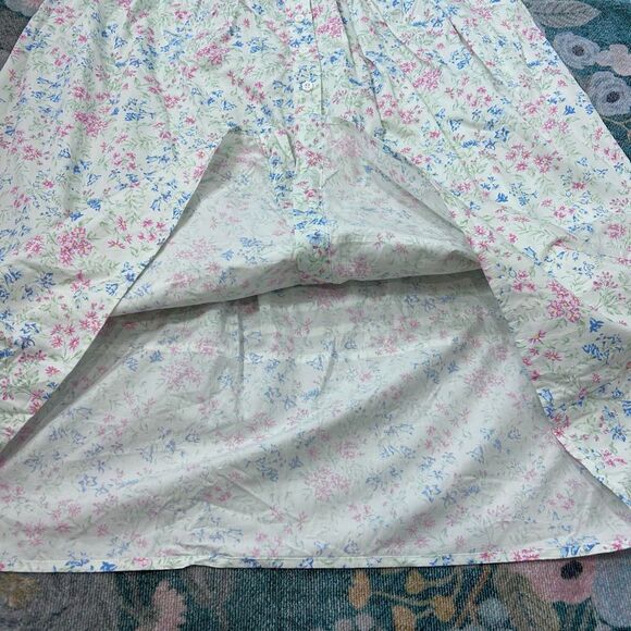Lanz of Salzburg Dress Women 1X Multicolor Floral Button Up Cotton Floral Belted - Picture 14 of 16